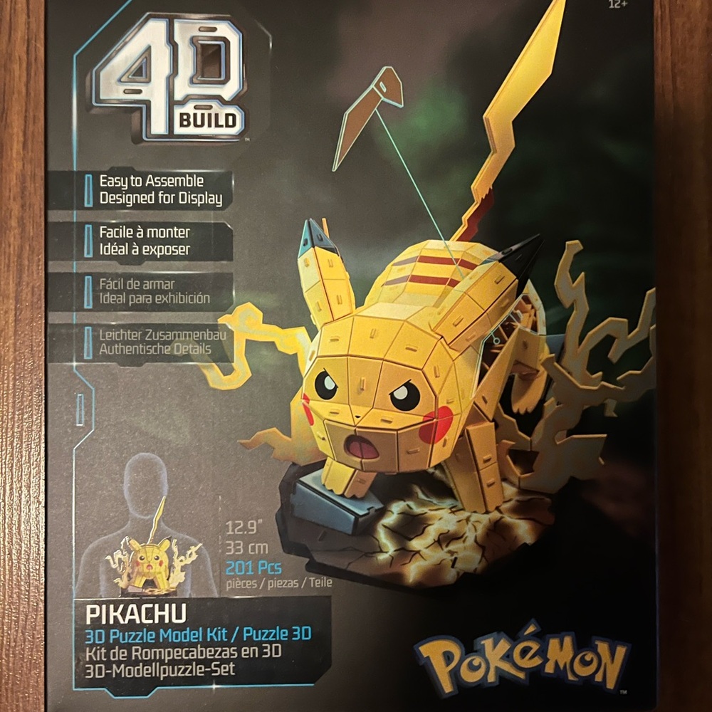 Pokemon Pikachu 3D Puzzle Kit - Yellow, Black, Red